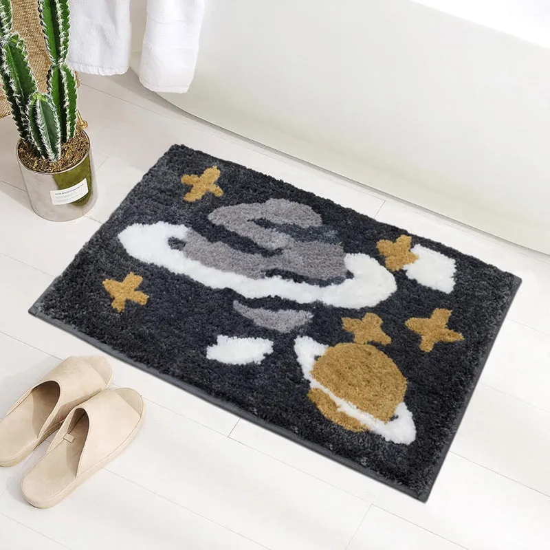 Planetarium Microfiber Bath Mat - Silver media 1