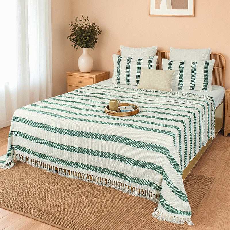 Zeyna Ease Cotton Bedcovers - Green