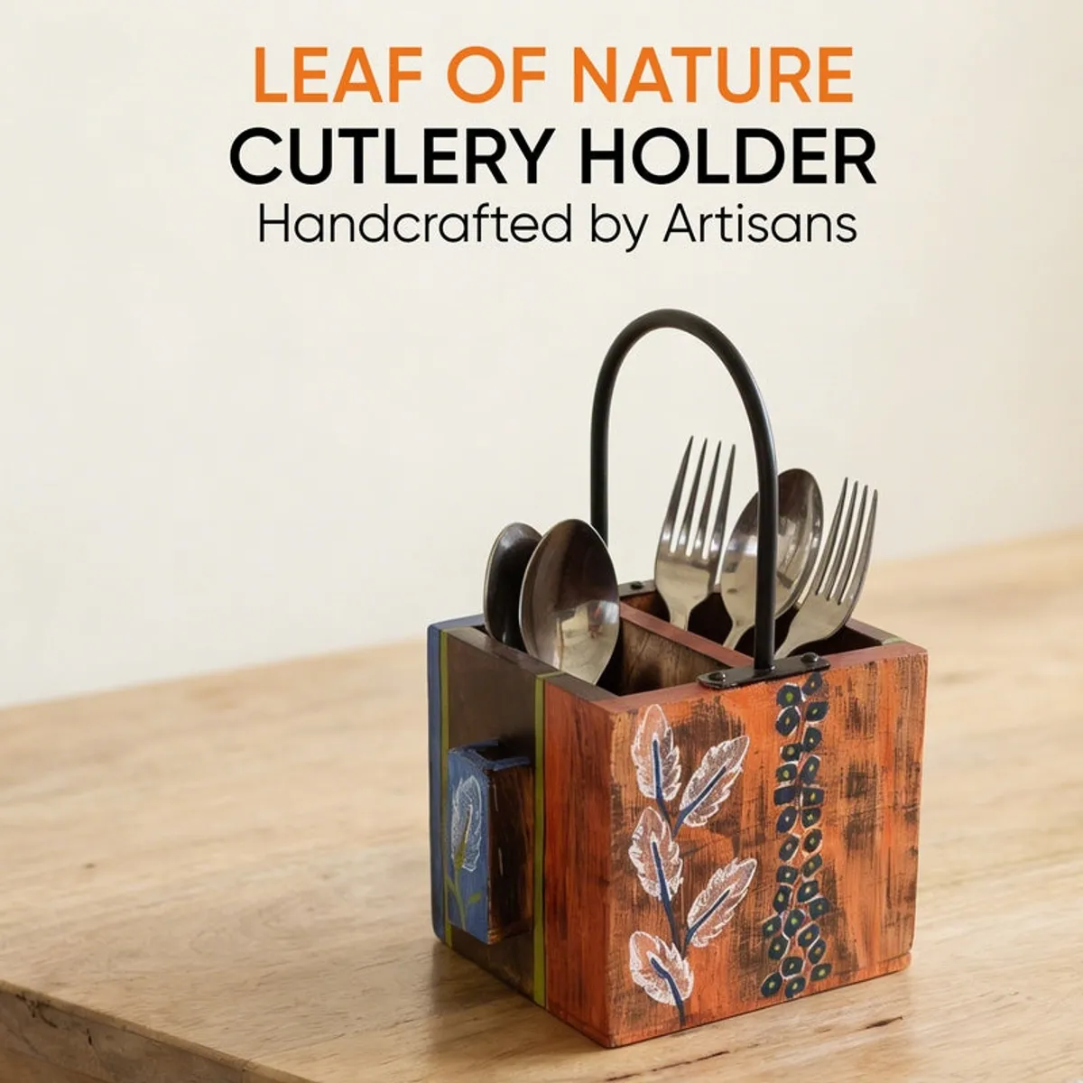 Yua Handcrafted Cutlery Holder - 11