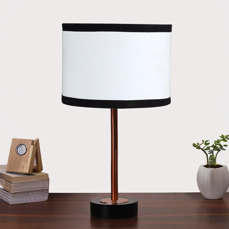 Cotin I Stripe Rodin Wooden Table Lamp - White,Copper,Black media 3