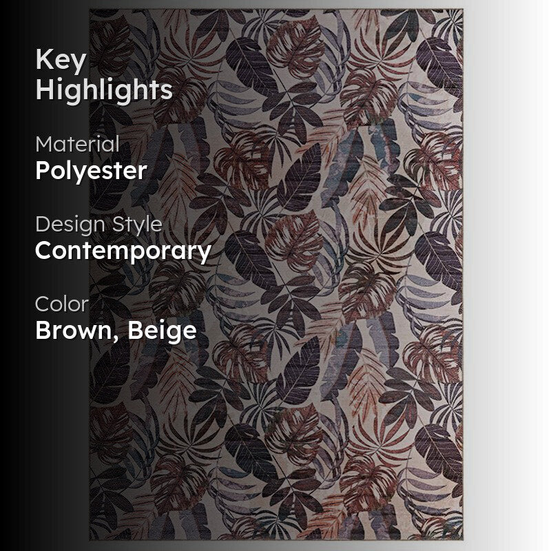 Aiden Tropical Carpet - Coffee media 2