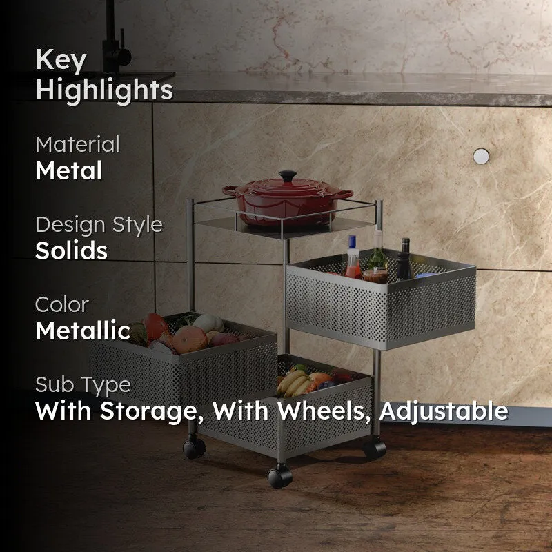 Movra Three Tier Trolley - Silver media 2