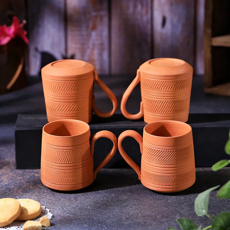 Niyati Terracotta Coffee Mug (250 mL Each) - Set of Four media 4
