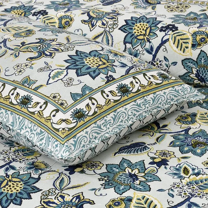 Roomitaa Printed Cotton Bedsheet (Blue) - 160 TC media 4