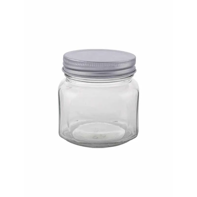 ZIva Storage Jar with Metal Lid (300 mL Each) - Silver - Set of Six media 4