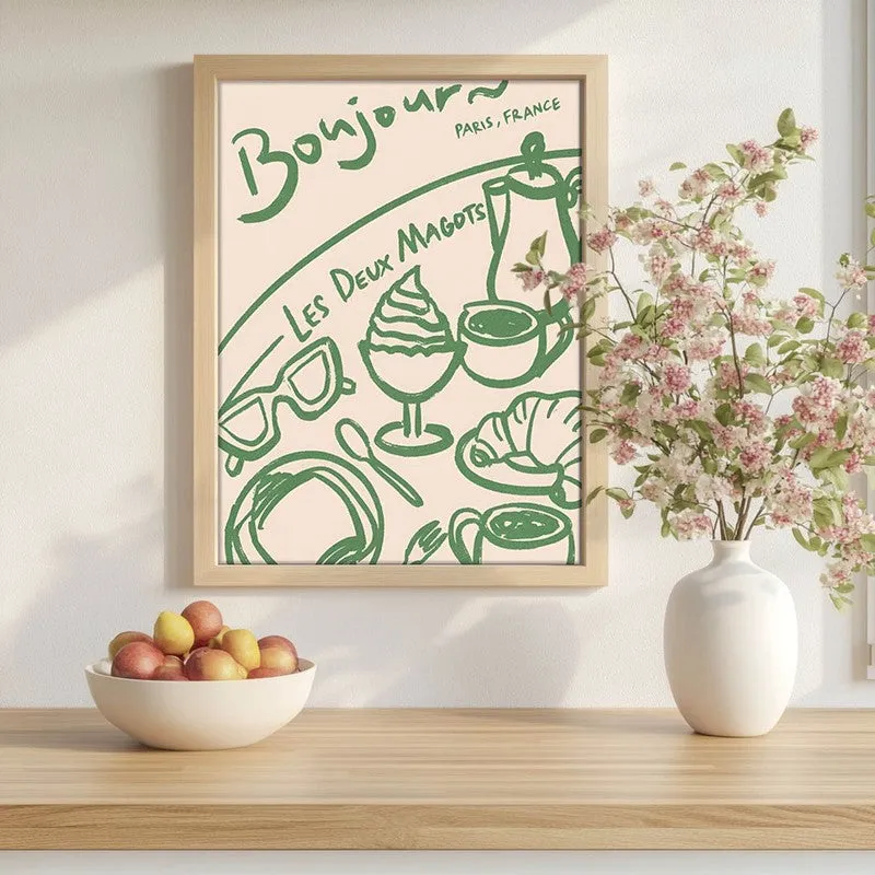 AbstraGreen Archival Canvas Wall Art - Brown media 1