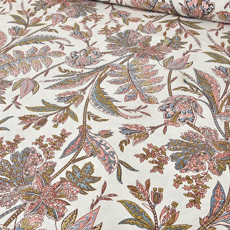 Mohitaa Printed Cotton Bedsheet (Pink) - 160 TC media 4