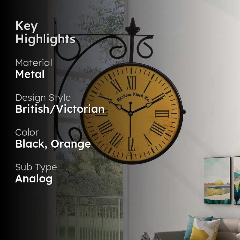 Vintage Dual-Timekeeper Wall Clock media 2