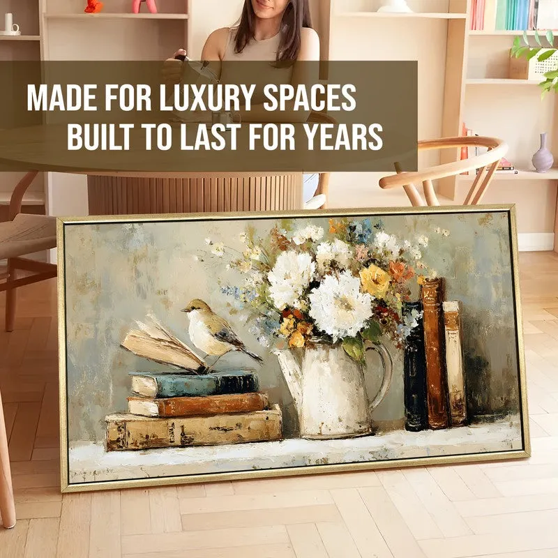 Vintage Murmur Canvas Wall Painting With Frame media 5