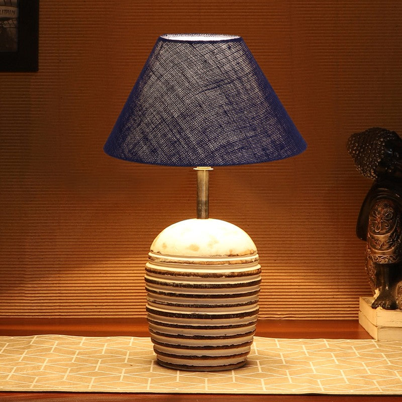 Lumexa Cotton & Wooden Table Lamp - Blue