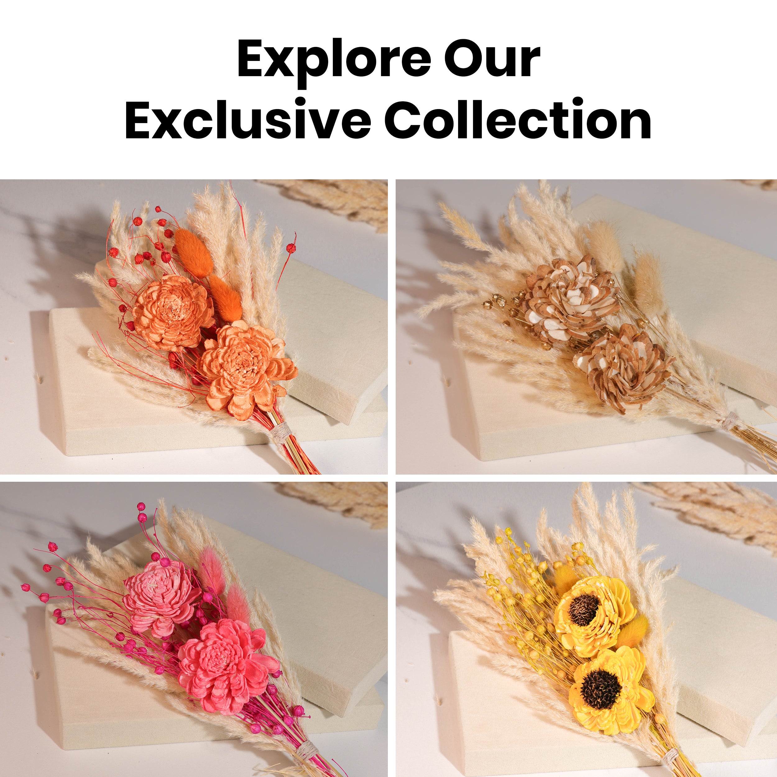 JoyBloom Artificial Flower with Ceramic Pot - Orange media 6