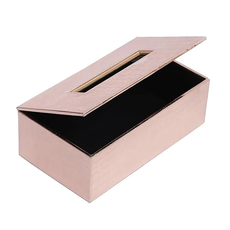 Elvan Faux Leather Tissue Holder - Peach media 7