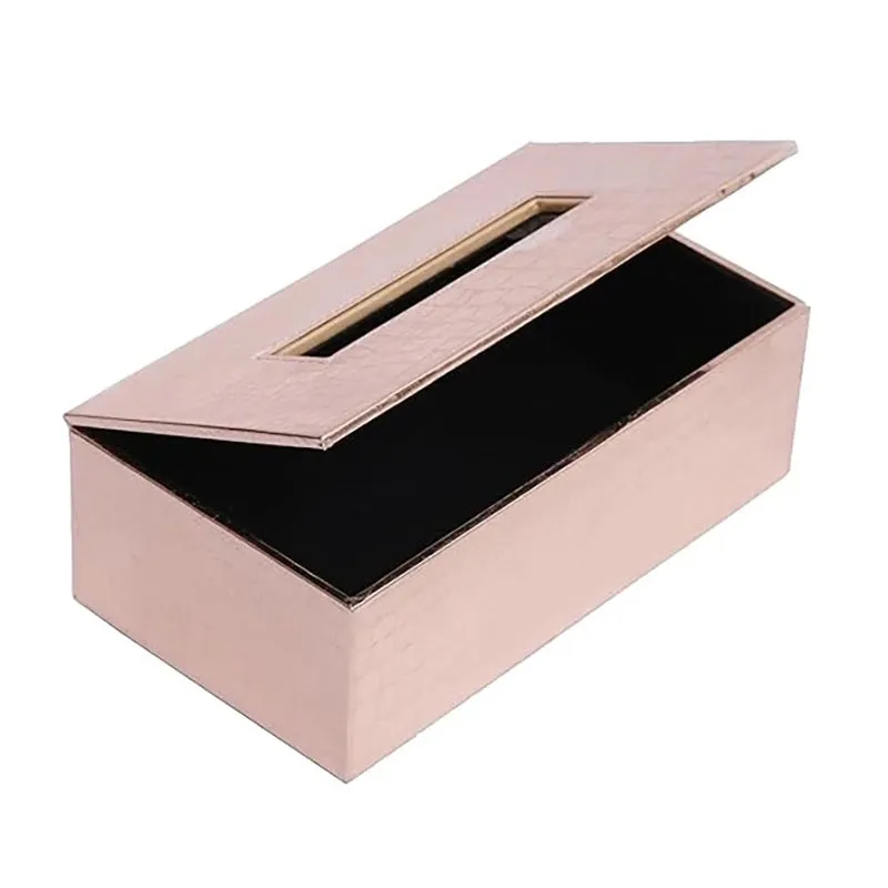 Elvan Faux Leather Tissue Holder - Peach media 7