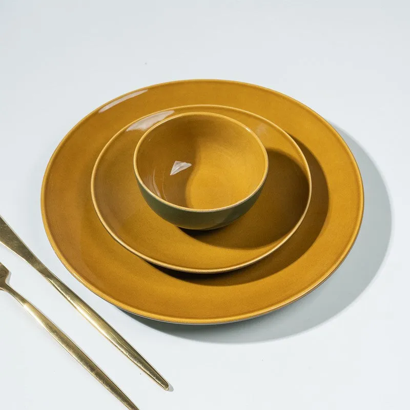 Golden Ceramic Dinner Set - 23 Piece Set media 10