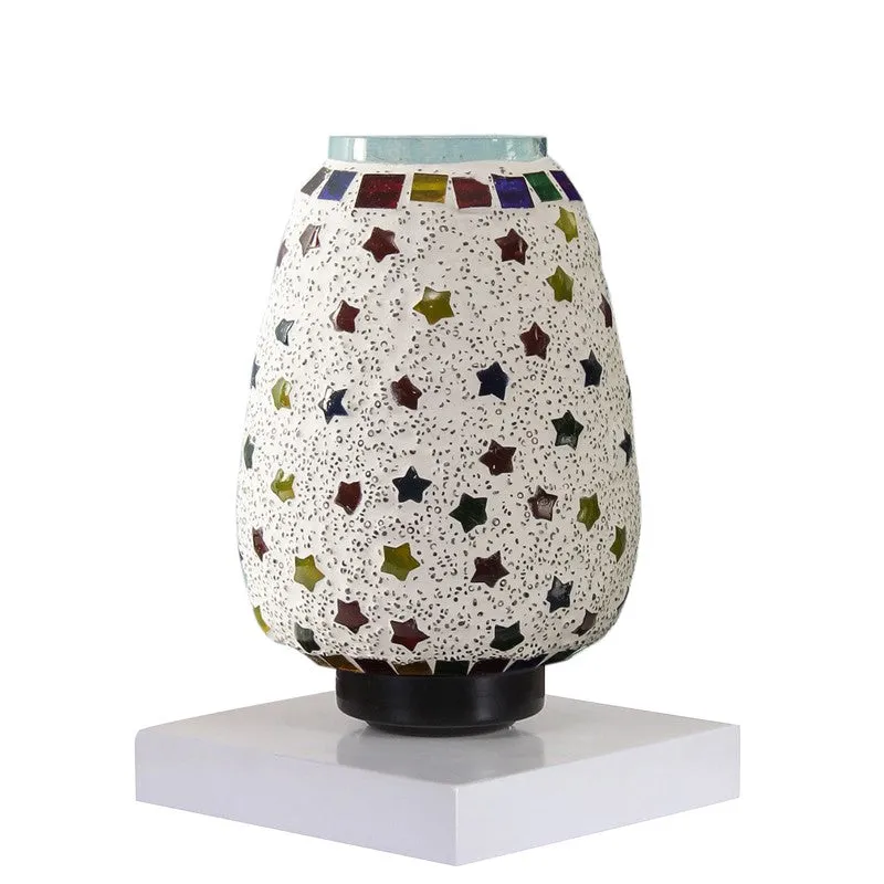 Stellune Glass Table Lamp With Wooden Base - Multicolor media 6