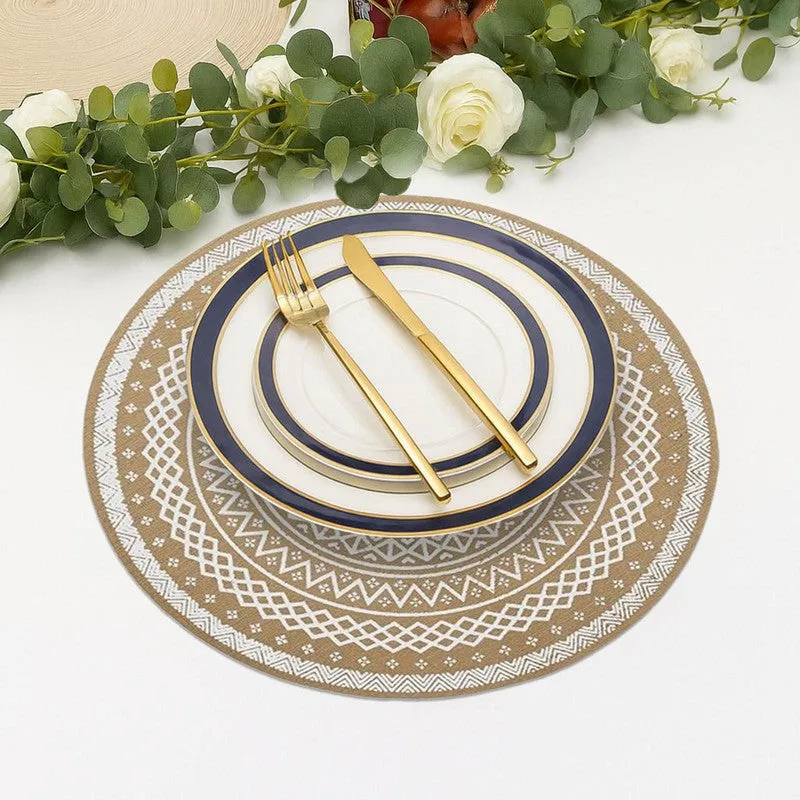 Mandala White Round PVC Table Mats - Set Of Four media 5