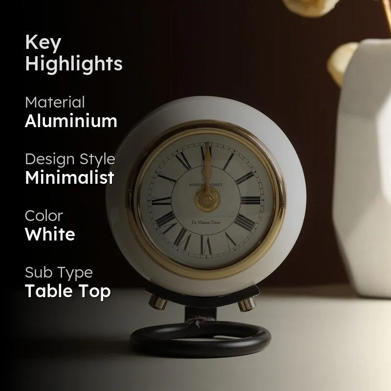 Retro Glow Round Table Clock media 2