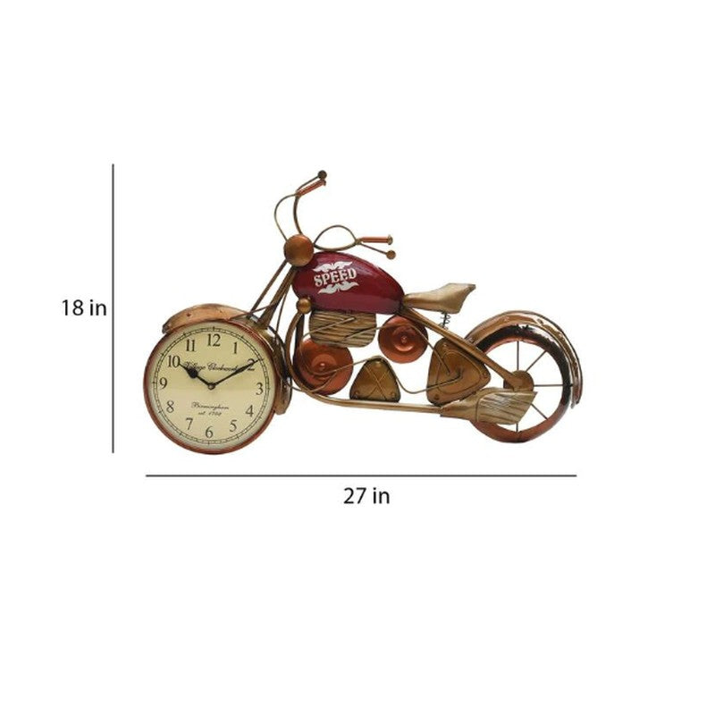 Speed Dial Motorcycle Accent Metal Wall Clock media 5