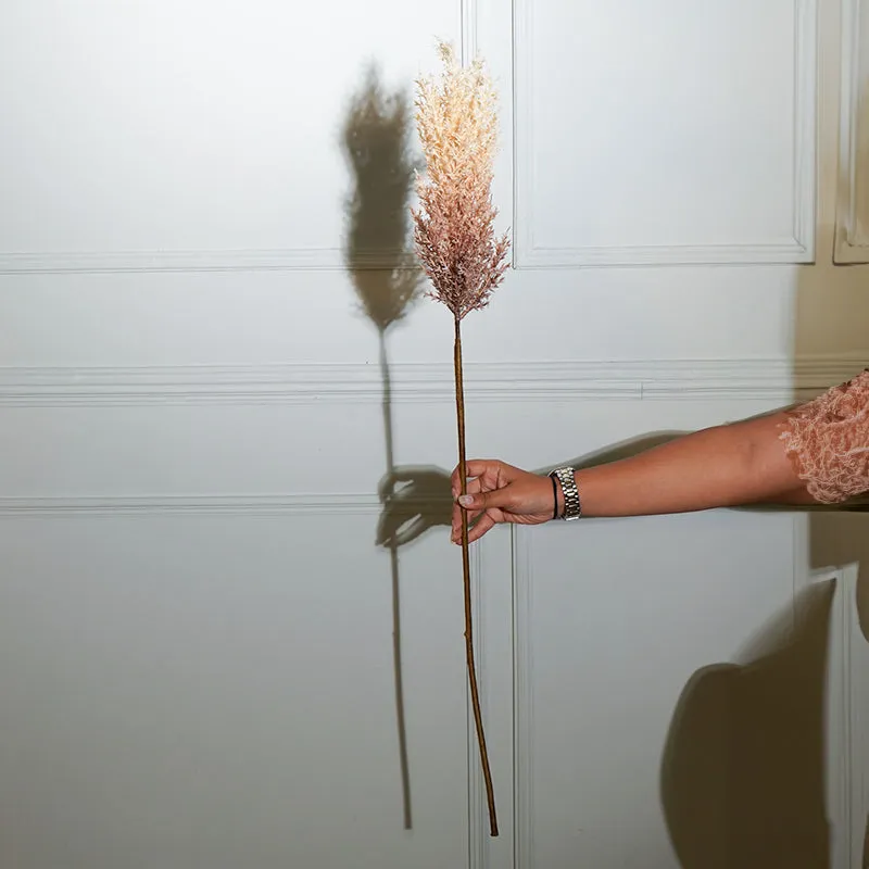 Faux Sabina Millet Grass Flower Stick (Beige) - 36 CM media 1
