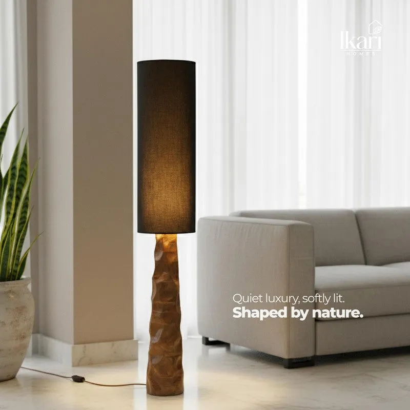 Tall Black Mango Wood Floor Lamp media 12