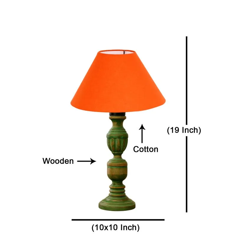 Arvello Kyra Wooden Table Lamp - Orange media 8