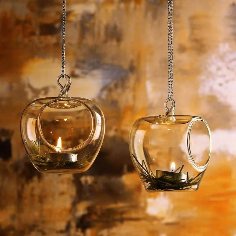 Ferora Pear Glass Hanging Candle - Set Of Four media 1