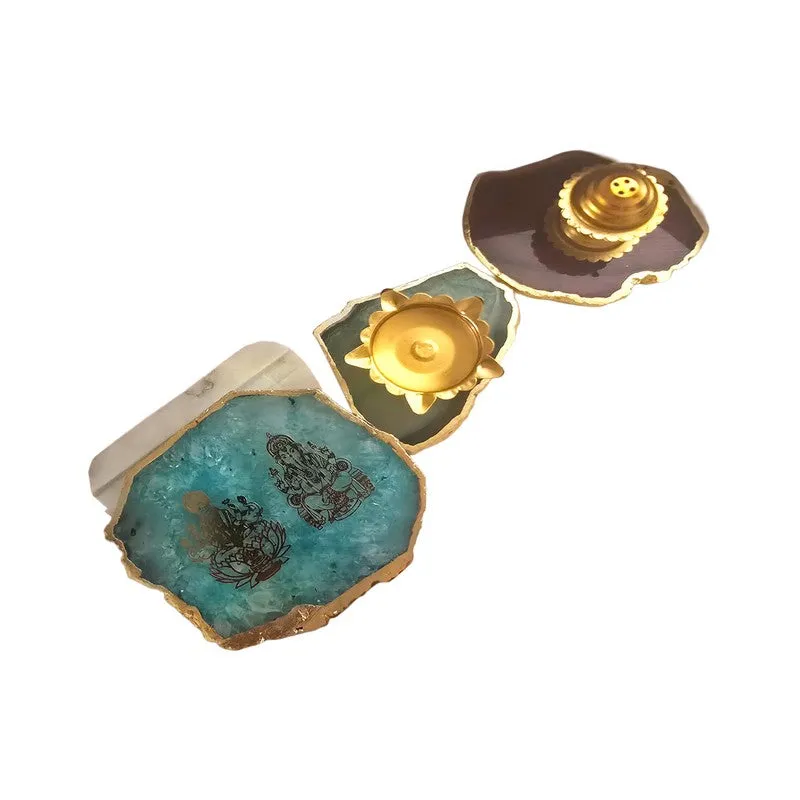 Aurora Glow Tea Light Holde (Multicolor) - Set Of Three media 3