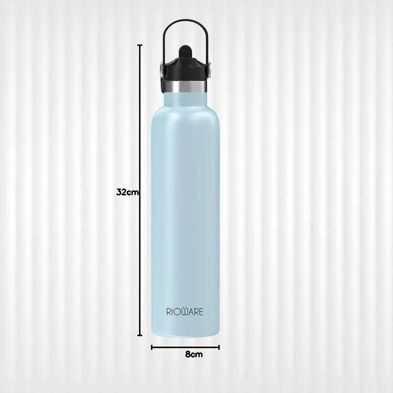 Rioware Flowra Water Bottle (Light Blue & Black) - 1000 ML media 8