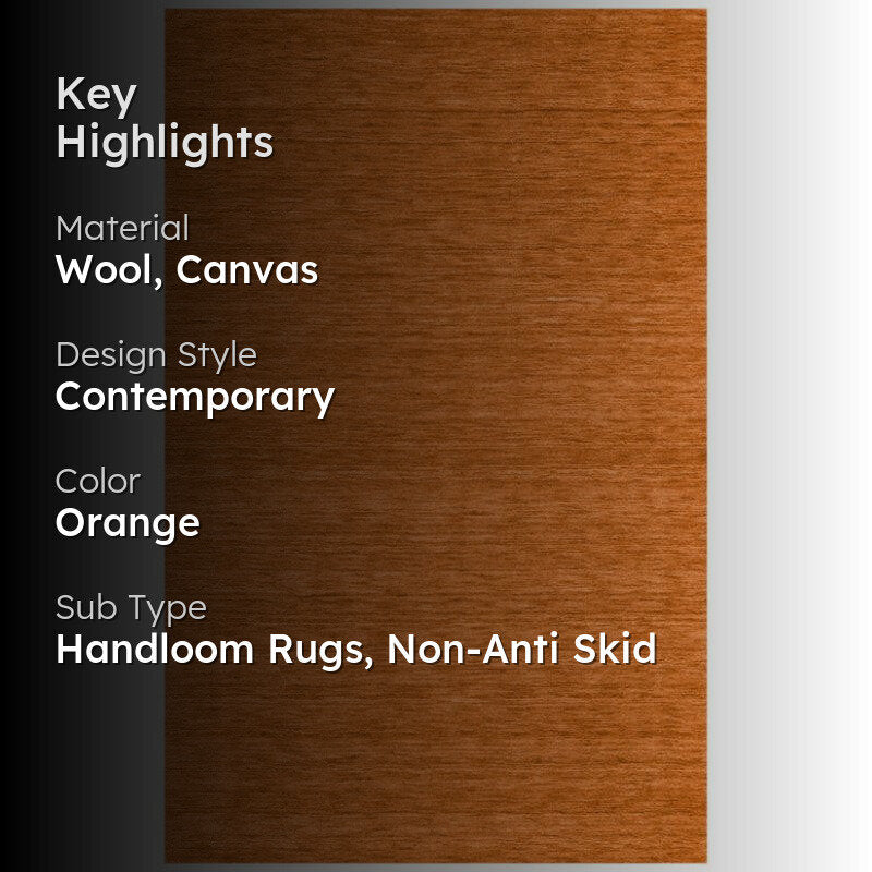 Aylin Hand Woven Wool Rug - Orange media 2