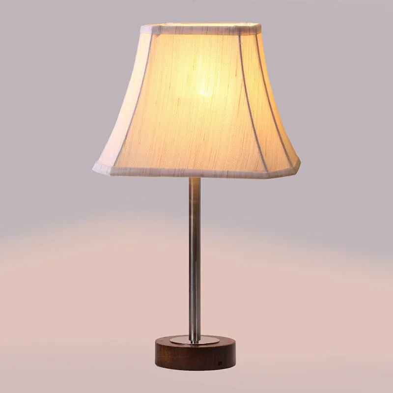 Ceylon Rodin Wooden Table Lamp - OffWhite,Silver,Brown media 5
