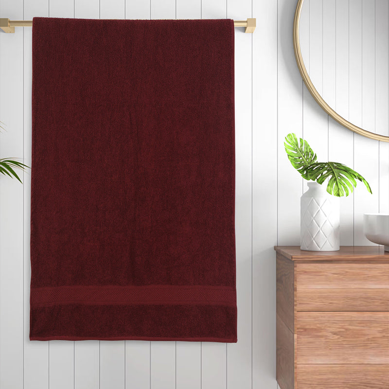 Velvique Cotton Bath Towel - Maroon