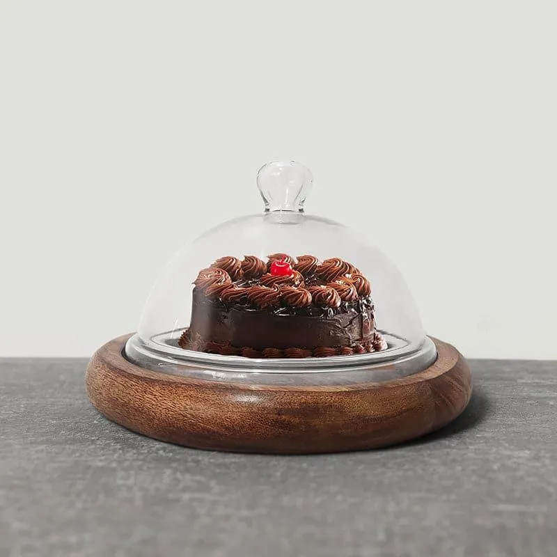 Marito Cake Stand With Dome - Antique Black media 1