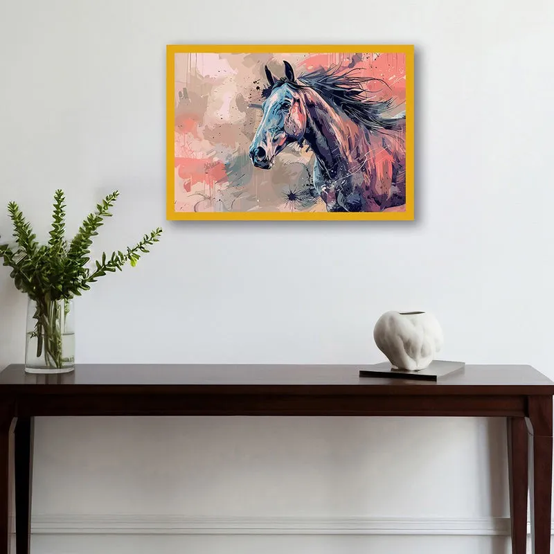 Colorful Mane Wall Art with Gold Frame media 3