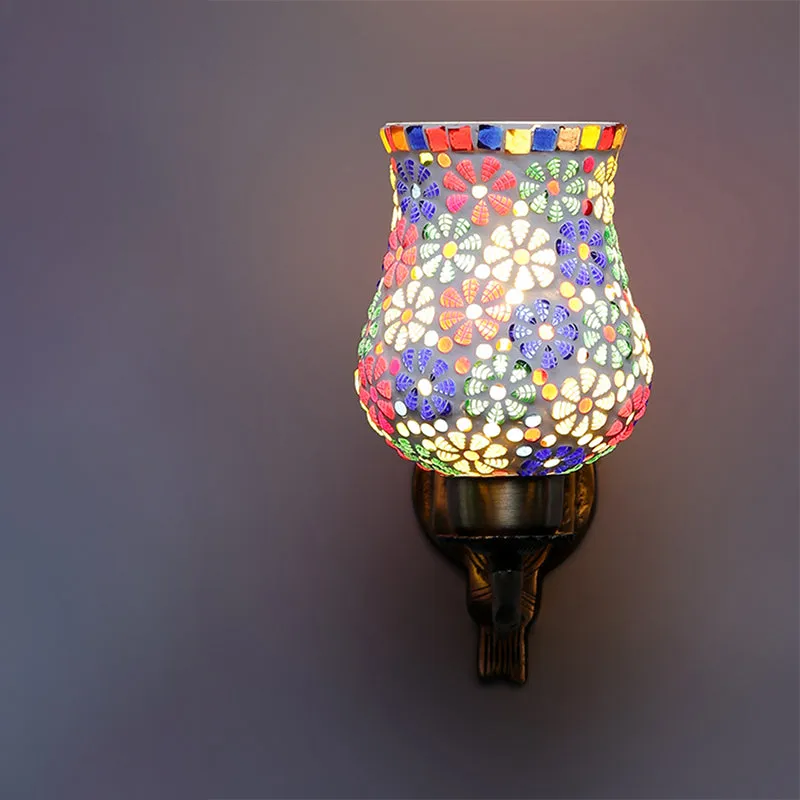 Bido Love Gleam Mosaic Glass & Metal Wall Lamp media 1