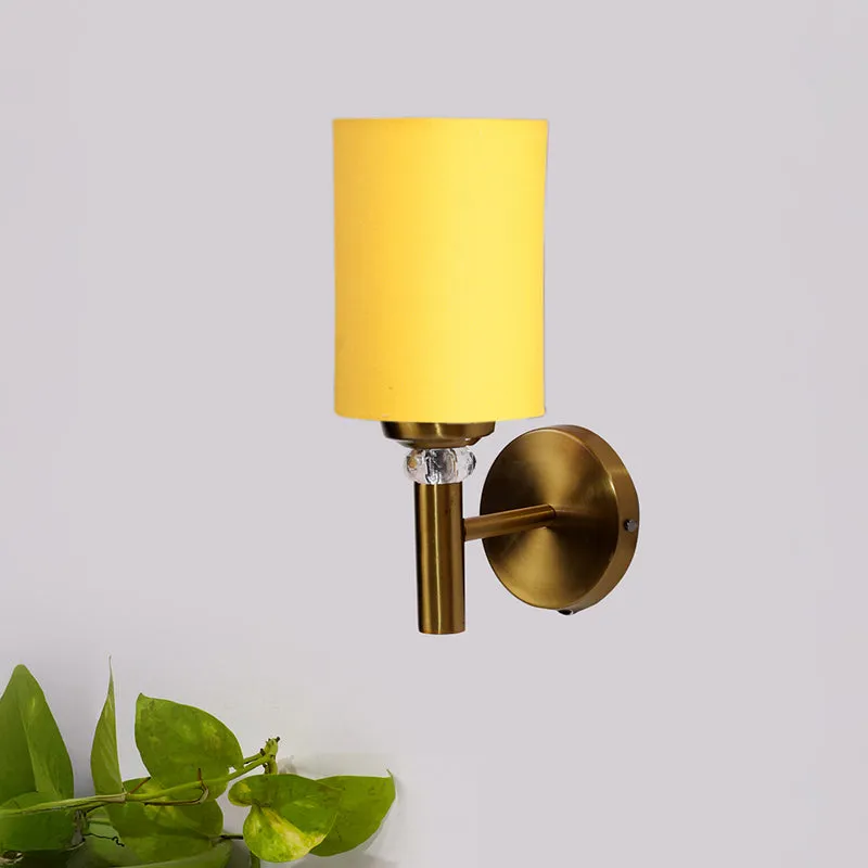 Sienna Steel & Cotton Wall Lamp - Yellow media 3
