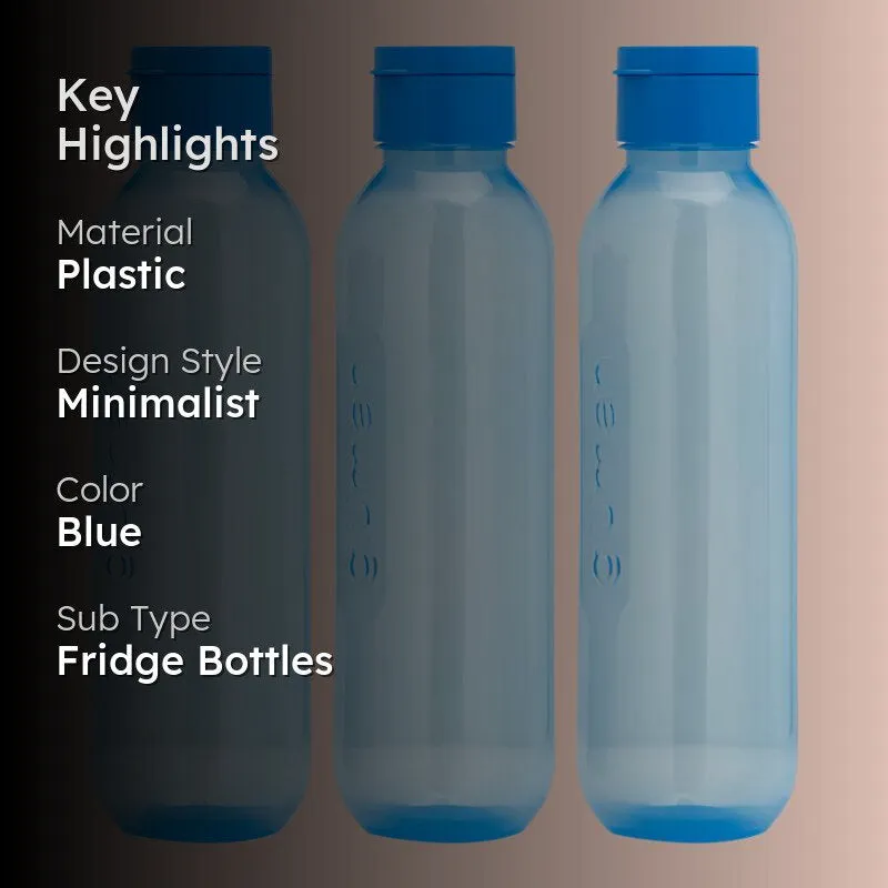 Billie Water Bottle (Blue, 1100 mL Each) - Set Of Three media 2