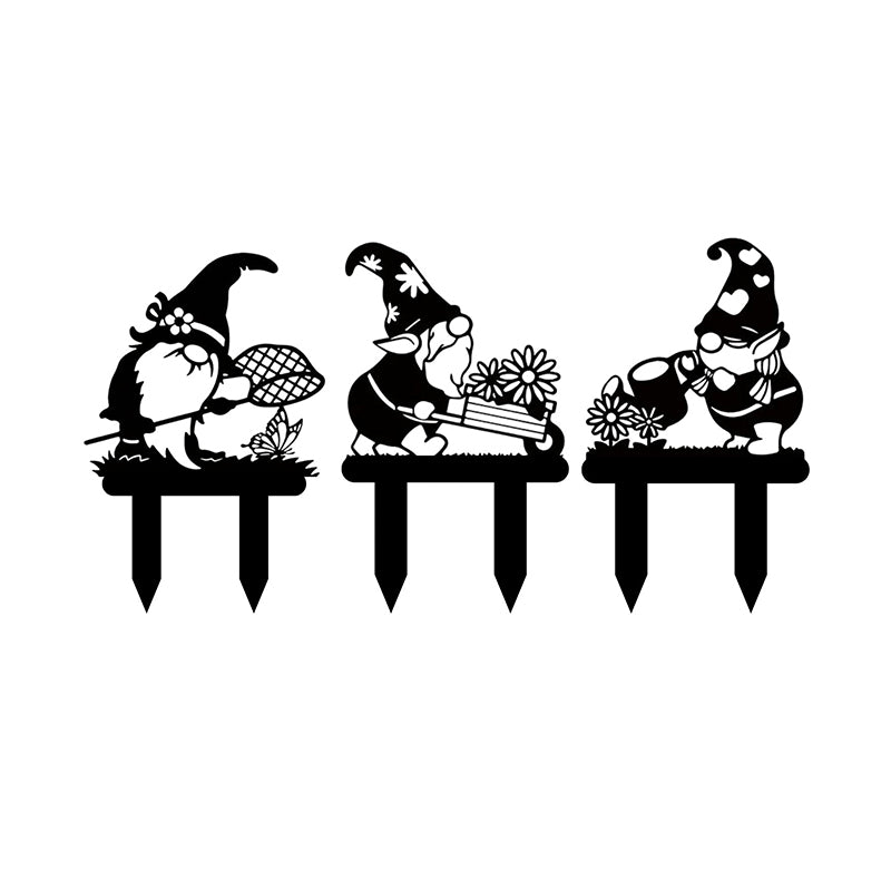 Earth Dweller Gnomes Garden Stake - Set Of Three media 5