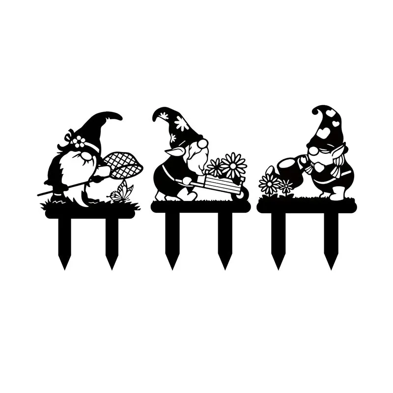 Earth Dweller Gnomes Garden Stake - Set Of Three media 5