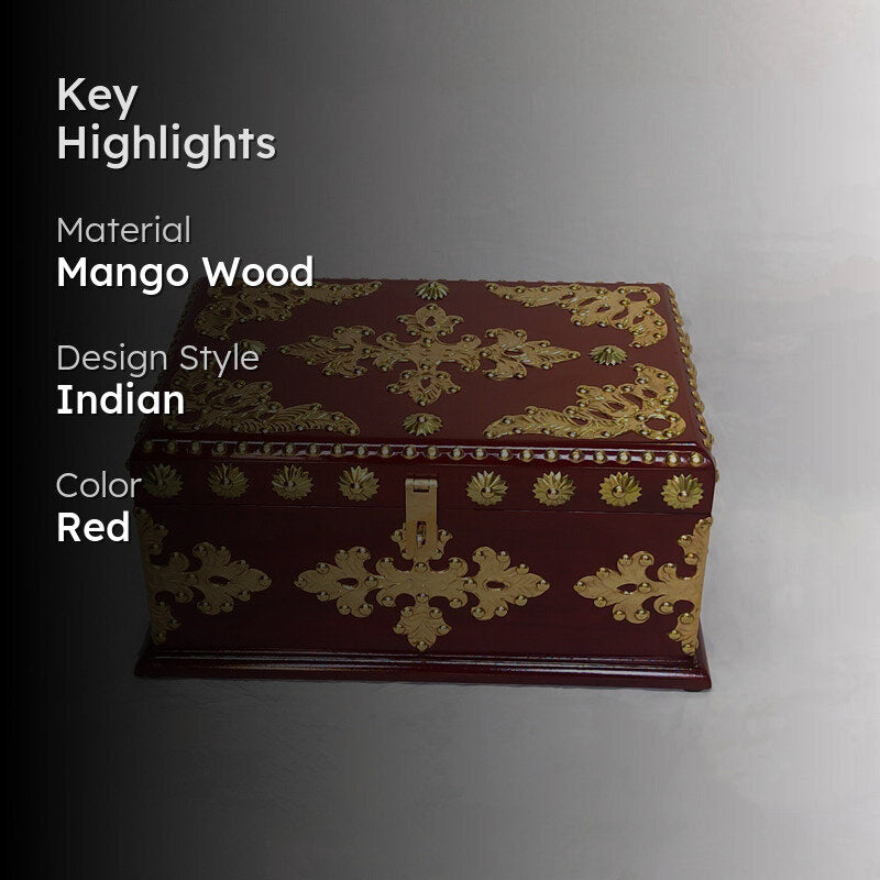 Trela Decorative Wood Jewel Box - Brown media 2