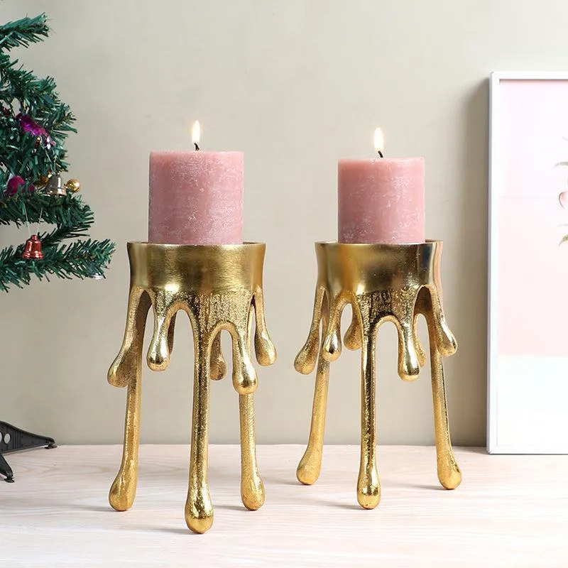 Midas Drip Candle Holder - Set Of Two media 1