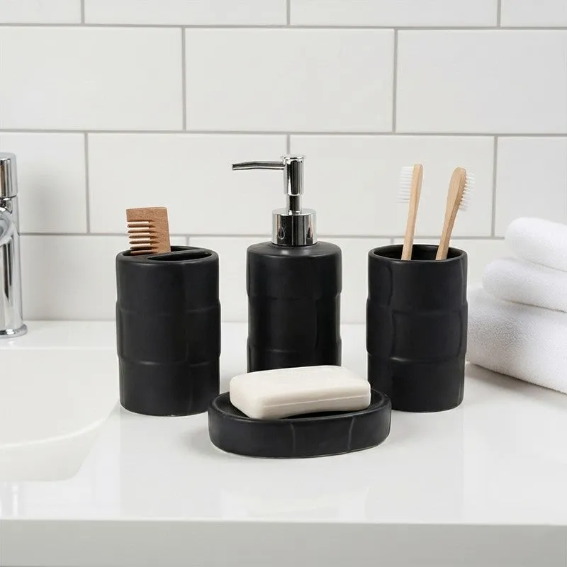 PureNest Ceramic Bathroom Set - Four Piece Set media 1