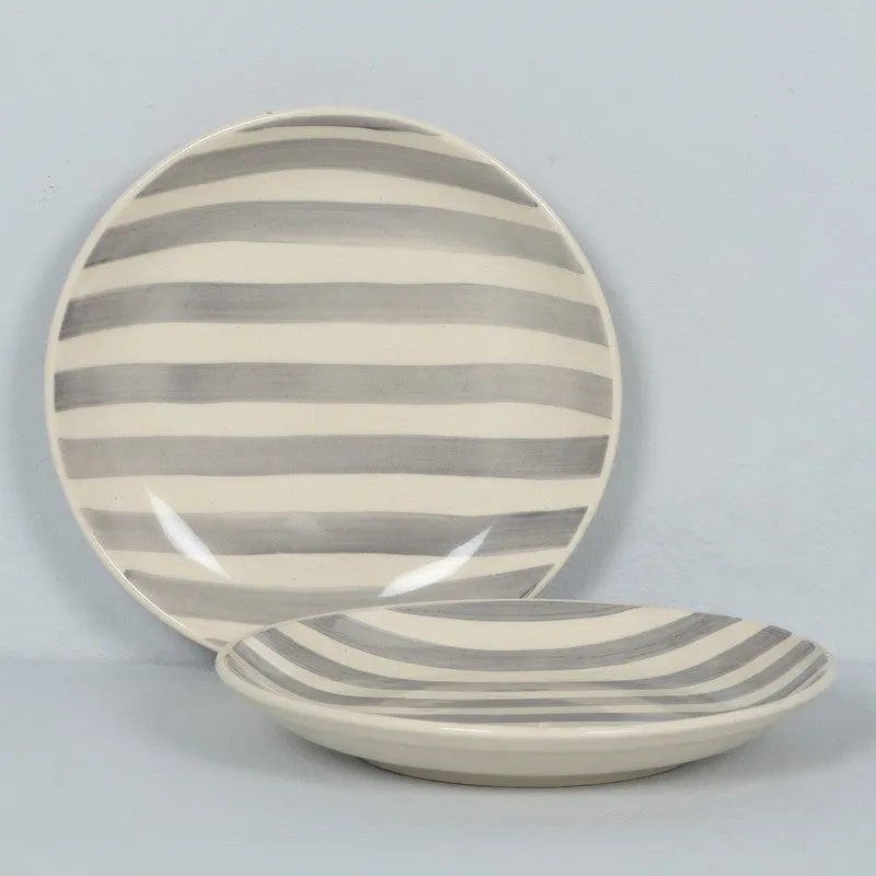 Cuisia Ceramic Quarter Plates (Grey,White) - Set Of Two media 3