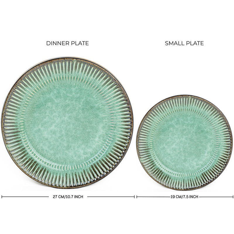Mintora Green Ceramic Dinner Set - 18 Piece Set media 7
