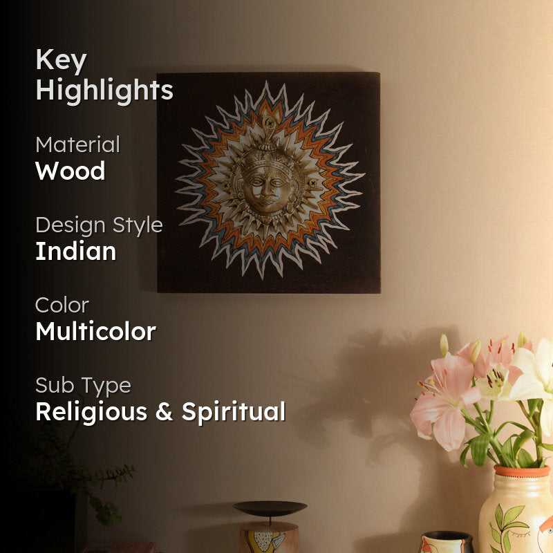 Divine Surya Brass Wall Art media 2
