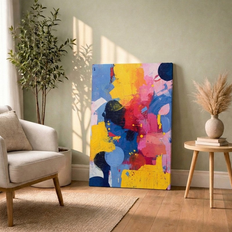 Strata Pulse Abstract Canvas Wall Art