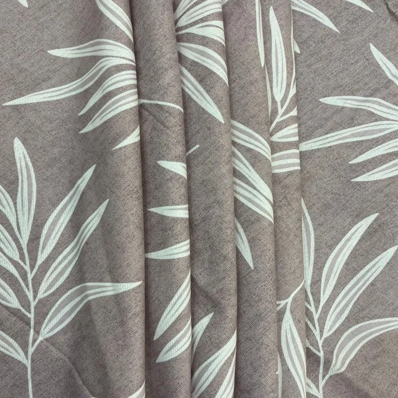 Leaf Mist Cotton Bedsheets (Beige) - 400 TC media 4