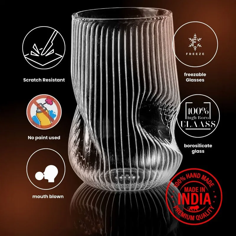 Shadowed Crystal Whiskey Glass(380 mL) - Set Of Two media 5