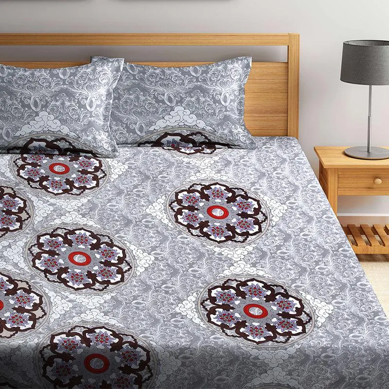 Spike Ethnic Bedsheet - 180 GSM media 1