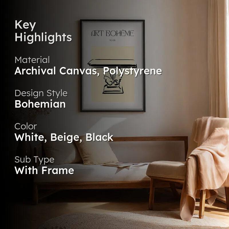 Modern Relic Canvas Wall Painting With Black Frame media 2