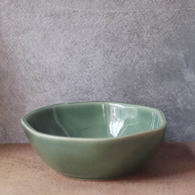 Oneira Ceramic Snack Bowl (Green) - 250 mL